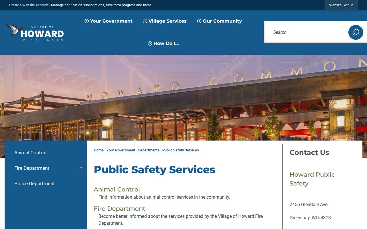 Brown County Howard public-safety booking-record source